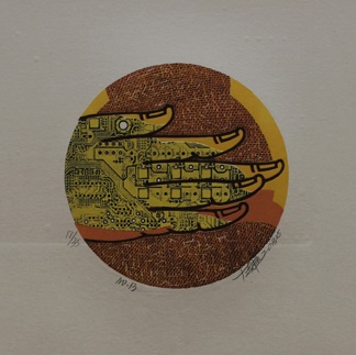 Zuo Wei 佐威
HUST Student
Untitled I 140mm x 140mm
Woodcut with Digital and Embossing Zuo Wei 佐威
HUST Student
Untitled I 140mm x 140mm
Woodcut with Digital and Embossing